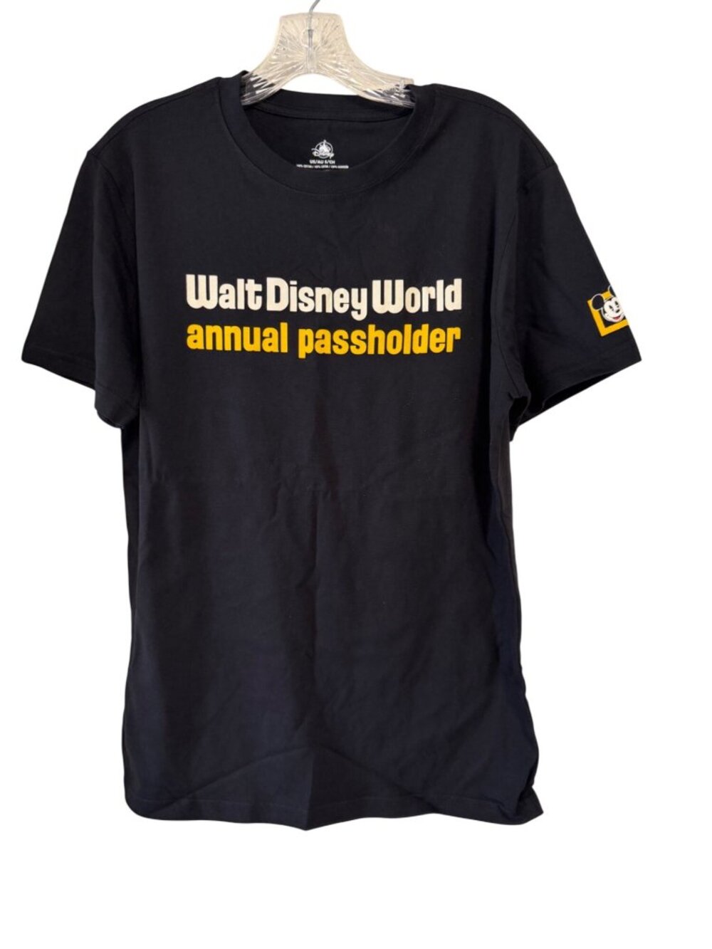 Disney Parks Walt Disney World Annual Passholder T-Shirt Black Adult Small NWT